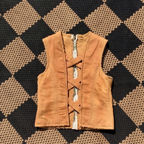 VTG Victorian Custom Brown Padded Vest - Picture 2 of 5